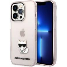 Karl Lagerfeld Coques de téléphone portable Karl Lagerfeld Coque arrière en TPU Choupette pour Apple iPhone 14 Pro Rose