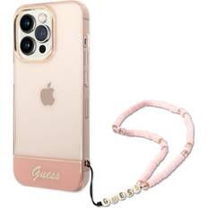 Guess Translucent with Strap Case for iPhone 14 Pro Max