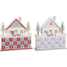 Dkd Home Decor Calendario Avvento House 32 x 8 x 33 cm 2 unità