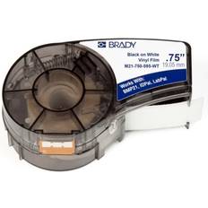 Brady bmp21 plus Brady B-595 Vinyl Sort på hvidt Rulle (19,05 mm x 6,4 m) 1 rulle(r) etiketter til BMP21, BMP21-LAB, BMP21-PLUS, ID PAL, LABPAL (142797)