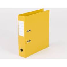 Q-line Brevordner gul A4 metalskinne 75mm ryg