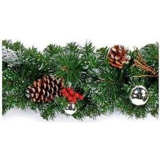 Silver Party Decorations Premier Christmas Dressed Garland (One Size) (Silver)