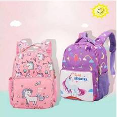 Purple - Women School Bags Cute Unicorn School Backpack