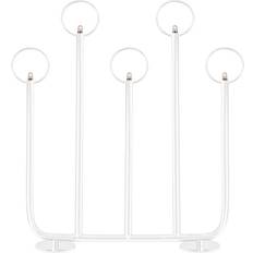 Globen Lighting Candelabro Adviento Natale 5 Blanco Puente de Velas 46cm