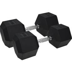 Hex hantlar 17.5kg UFE Urban Fitness PRO Hex Dumbbell Rubber Coated (Pair) 17.5kg