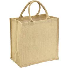 Naturfarvet Muleposer Brand Lab Brand Lab Laminate Jute Tote Bag (One Size) (Natural)