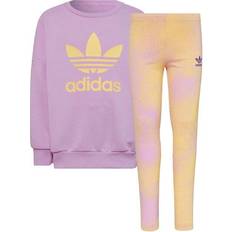 Resirkulerte materialer Andre sett Adidas Girl's Graphic Logo Crew Set - Bliss Lilac (HK2945)