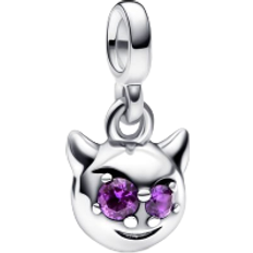 Cristal Breloques et Pendentifs Pandora Me Little Devil Mini Dangle - Silver/Purple