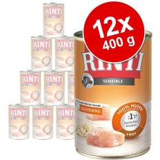 Hest hundefoder Rinti 12x400g Sensible Hest, Kyllingelever & kartoffel hundefoder våd