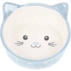 HappyPet H/PET POLKA DOT CAT BOWL BLUE