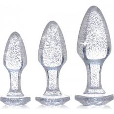 Shimmering Gem Anal Plug Set Silver
