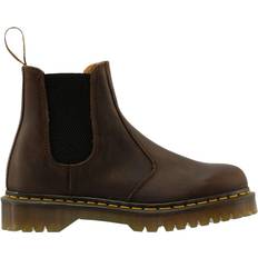 Braun - Damen Chelsea Boots Dr. Martens 2976 Bex - Dark Brown Crazy Horse