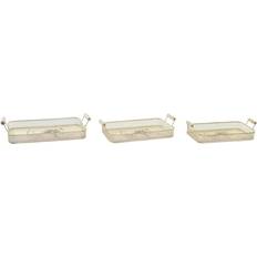 Con Mango Bandejas de Servir Dkd Home Decor - Bandejade servicio 3pcs