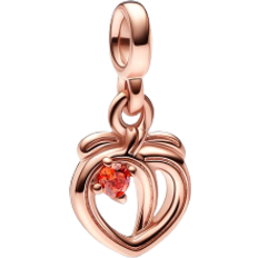 Orange Charms & Vedhæng Pandora ME Cheeky Peach Mini Dangle Charm - Rose Gold/Orange