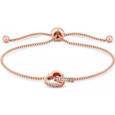 Jon Richard Heart Bracelet - Rose Gold/Transparent