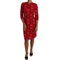 Dolce & Gabbana Floral Crochet Sheath Dress