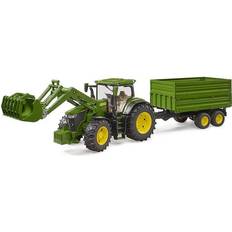 Traktorer Bruder John Deere 7R 350 with Frontloader & Tipping Trailer 03155