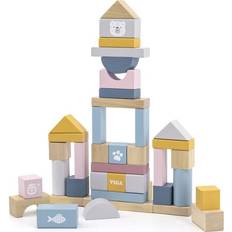 Viga Byggesæt Viga L2 Set of wooden blocks in a bucket 60 items