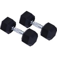 Rubber Hexagonal Dumbbells 2x10kg