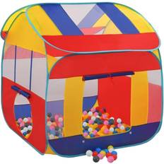 vidaXL Carpa de juegos con 550 bolas 123x120x126 cm Multicolor