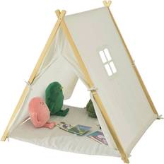 Tentes de jeu vente Tipi Tente Enfant pour Garçon et Fille avec Tapis de Sol Teepee Tente de Jeu pour Enfants OSS02-W Sobuy