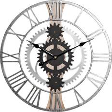 Noir Horloges murales Dkd Home Decor 60 x 4 x 60 cm Horloge murale