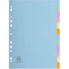 Kontorartikler Exacompta Forever Recycled Divider 12 Part A4 170gsm Card Assorted