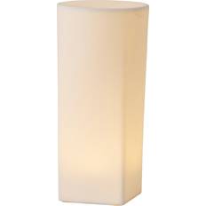 Velas LED Menu Ignus Kerze Porzellan H 20 cm - Weiß/Matt/Hxø 20x9.5 cm/mit 3-Stufen-Dimmfunktion/Schalter am Kerzenboden Vela LED