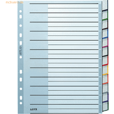 Leitz Index Blank Plast Grå Hvid Pap Blank A4 (1274-00-00)