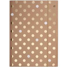 Herlitz Pure Glam, Conventional file folder, Karton, Guld, A4, Landskab/portræt, Elastik