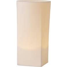 Velas LED Menu Ignus Kerze Porzellan H 25 cm - Weiß/Matt/Hxø 25x13.5 cm/mit 3-Stufen-Dimmfunktion/Schalter am Kerzenboden Vela LED