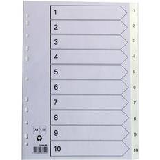 Plastregister A4 1-10 vit