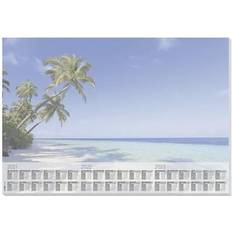 Tappetini per scrivania Sigel Sottomano Spiaggia Calendario Annuale Multicolore 595 mm x 410 mm