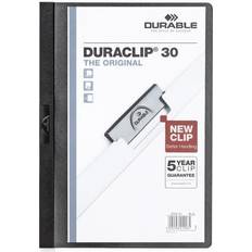 Durable DURACLIP ORIGINAL 30 Klemmefil for A4 kapacitet: 30 ark hvid med transparent frontdække (pakke med 5)