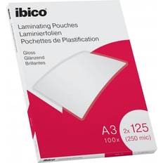 Films de plastification Ibico Pochettes de Plastification A3 250 microns (2x125) Paquet de 100 Finition Brillante 627321