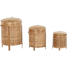 Bamboo Boxes & Baskets Dkd Home Decor Kurvesæt Natur Bambus (31 x 31 x 44 cm) (3 Dele) Basket