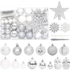VidaXL Julgranspynt vidaXL 108 st silver och vit Julgranspynt