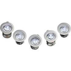 Blanc Lampes de camping Robus VITA 1.8W White LED Circular IP68 Deck Lights With 5 Fittings Kit R3LED5S-01