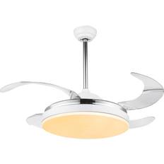 Schwingend Deckenventilatoren Globo Lighting Cabrera LED Deckenventilator CCT