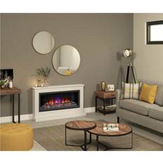 Be Modern Electric Fireplaces Be Modern Handsford Grande Electric Fireplace Suite Off-White