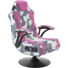 Gaming Chairs X-Rocker Geo Camo Audio Gaming Chair with Vibration, Pink