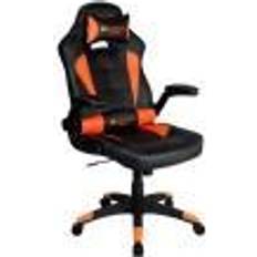 Naranja Sillas de juego Canyon Gaming Silla Cuero Y Marco Madera