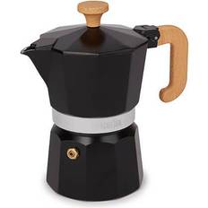 Koffiepersen La Cafetière Espresso Maker 3 Kopjes Aluminium Zwart