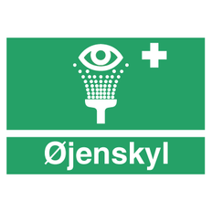 Skilt Skilt øjenskyl 30x21cm