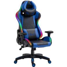 RGB LED Lighting Gaming Chairs Vinsetto Gaming Chair RGB LED Blue