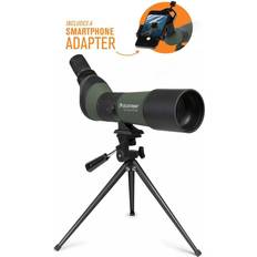 Tubkikare 20 60 Celestron – Landscout 65 mm vinklat tubkikare – helt belagd optik – 20–60 x zoomokular – gummipansar – bordsstativ och smartphone-adapter