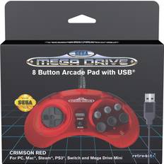 Sega controller Retro-Bit SEGA Mega Drive USB Crimson Red Gamepad Nintendo Switch