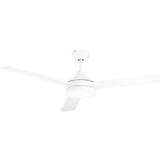 Wit Plafondventilatoren Eglo SESIMBRA ceiling fan & light milky