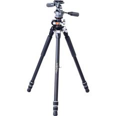 Vanguard Kamerastativ Vanguard VEO3 263AP – stativ med tre ben, makrostativ och monopod i aluminium – multi-monteringskapacitet – inklusive pennhuvud, multimonteringsadapter, spikar och stativväska