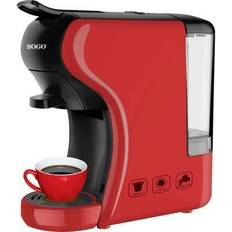 Rosso Macchine per caffè espresso Sogo Caffettiera Espresso Multicapsule 3 in 1 0,6L 19 Bar Roso